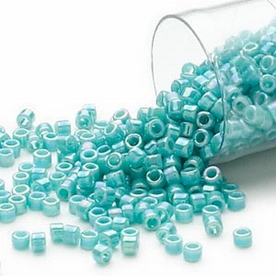 Delica®, 11/0 - Opaque Rainbow Turquoise Green