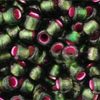 Toho, 8/0 - Silver-Lined Frosted Olivine- Pink Lined