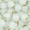 Toho, 6/0 - PermaFinish Translucent Silver-Lined White