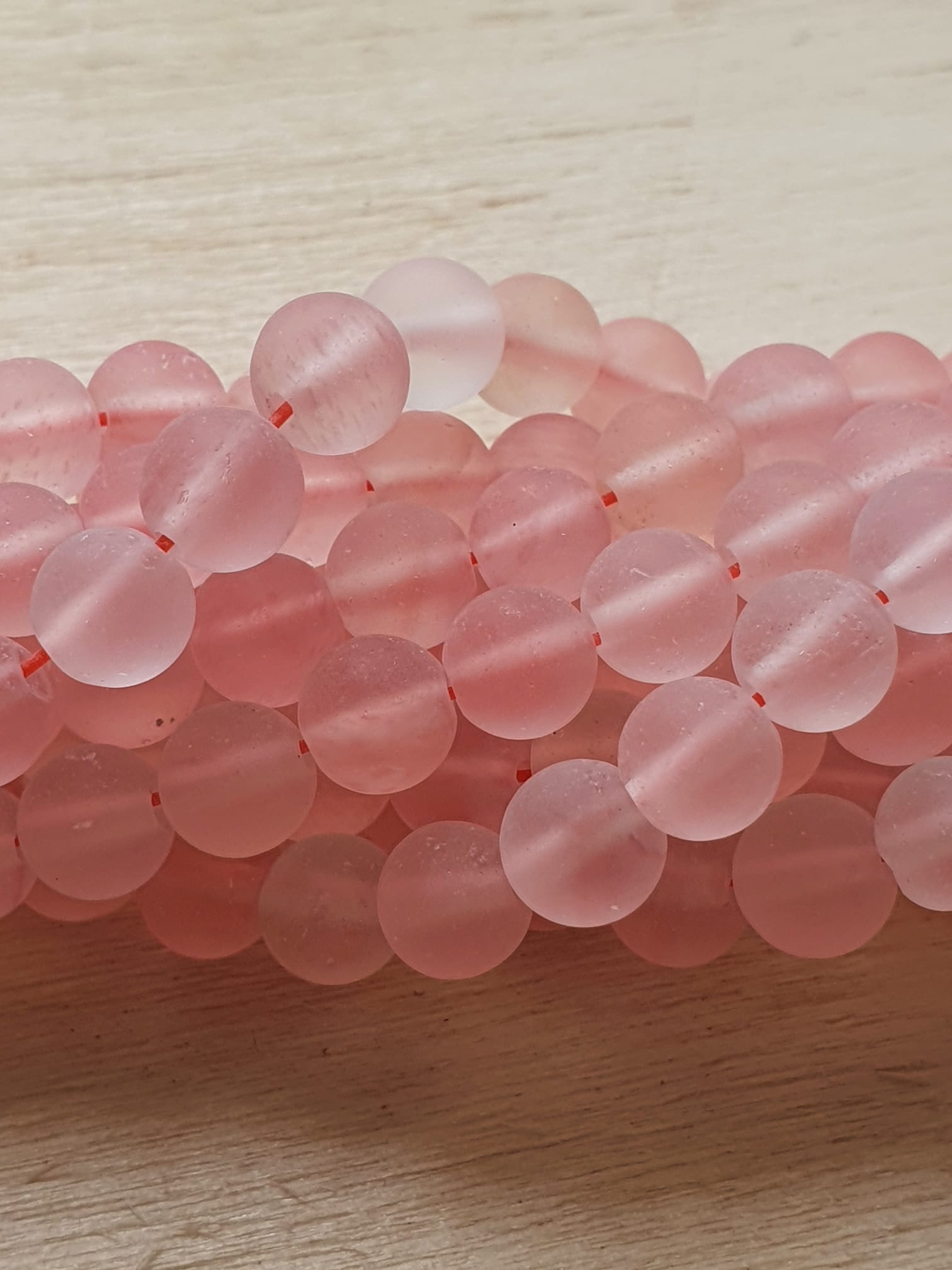 Natuursteen - Frosted Cherry Quartz (synthetisch)