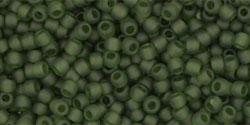 Toho, 11/0 - Transparent - Frosted Olivine
