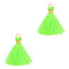Kwastje Ibiza Mini, Golden - Neon Green