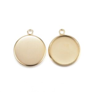 Cabochon Setting - Gold-plated RVS