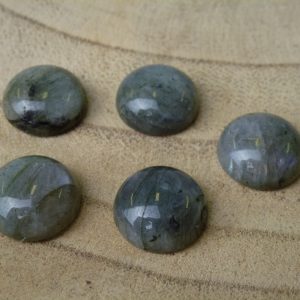 Cabochon, Natuursteen - Labradoriet (grijs)