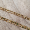Ketting Figaro, 4X3X0.8mm - RVS - Gold