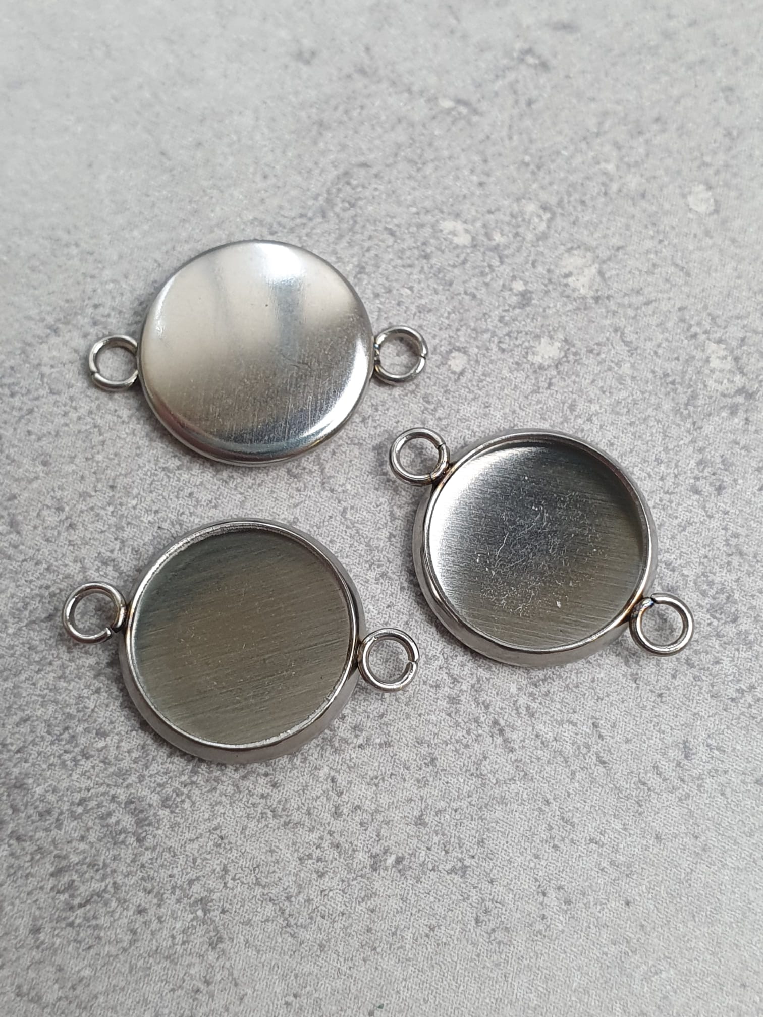 Cabochon Link, 10mm - RVS