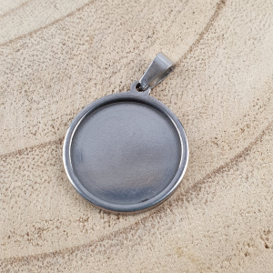 Cabochon Setting, 20mm - RVS