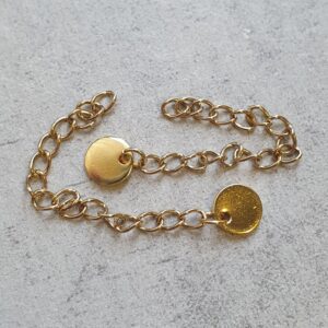 Alternative view of Verlengketting - Gold-plated RVS
