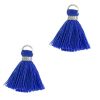 Kwastje Ibiza Fluffy, Zilver - Princess Blue