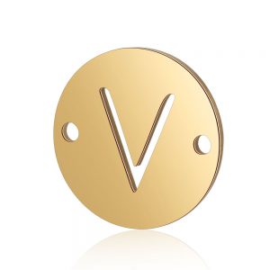 Initial Connector, RVS Gold - V