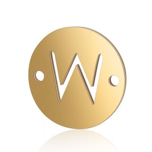 Initial Connector, RVS Gold - W