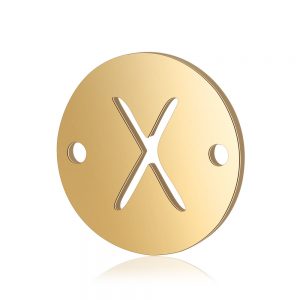 Initial Connector, RVS Gold - X