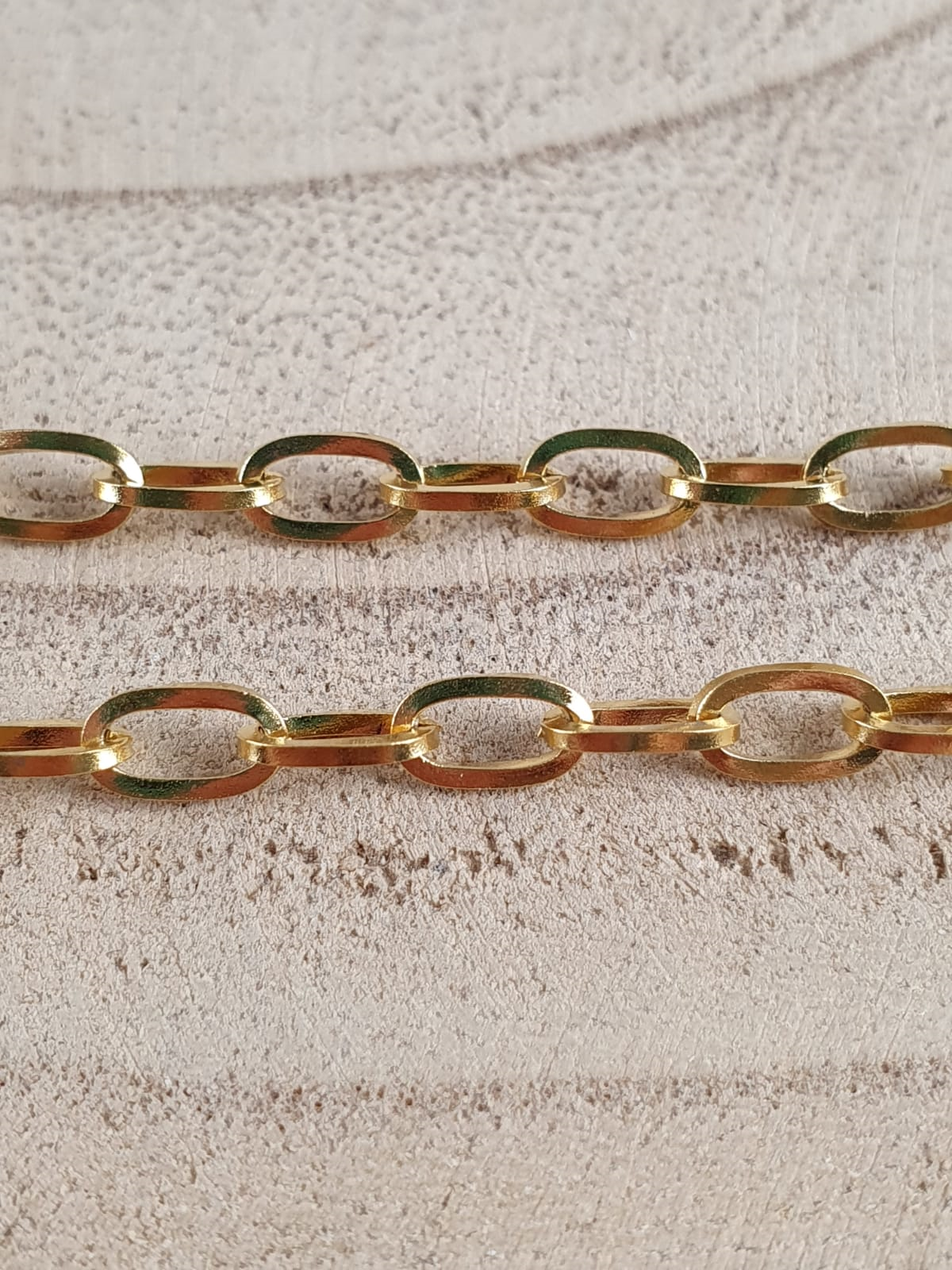 Ketting Cable, 6,5X4X0,8mm - RVS - Gold