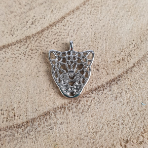 Bedel, Antiek Zilver - Leopard Head