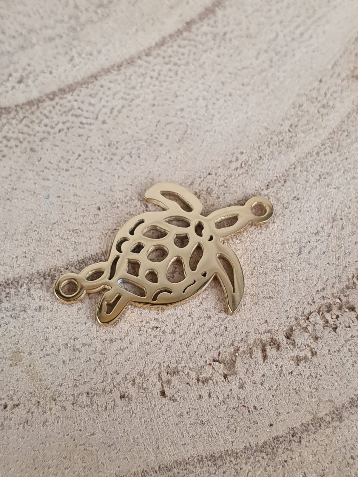 Connector, Schildpad - Gold-plated RVS