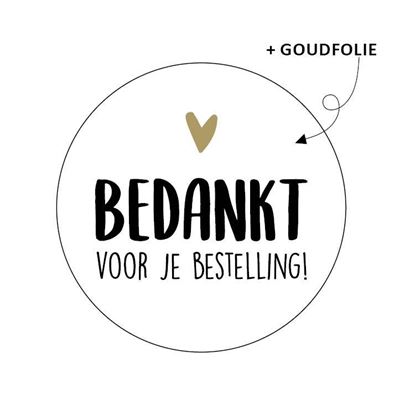 Stickers - Bedankt voor je Bestelling - wit