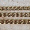 Ketting Curb, 9X6X2mm - Gold-plated RVS