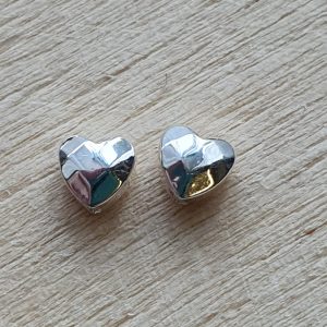 Synthetisch Hematiet, Hart - Silver Plated