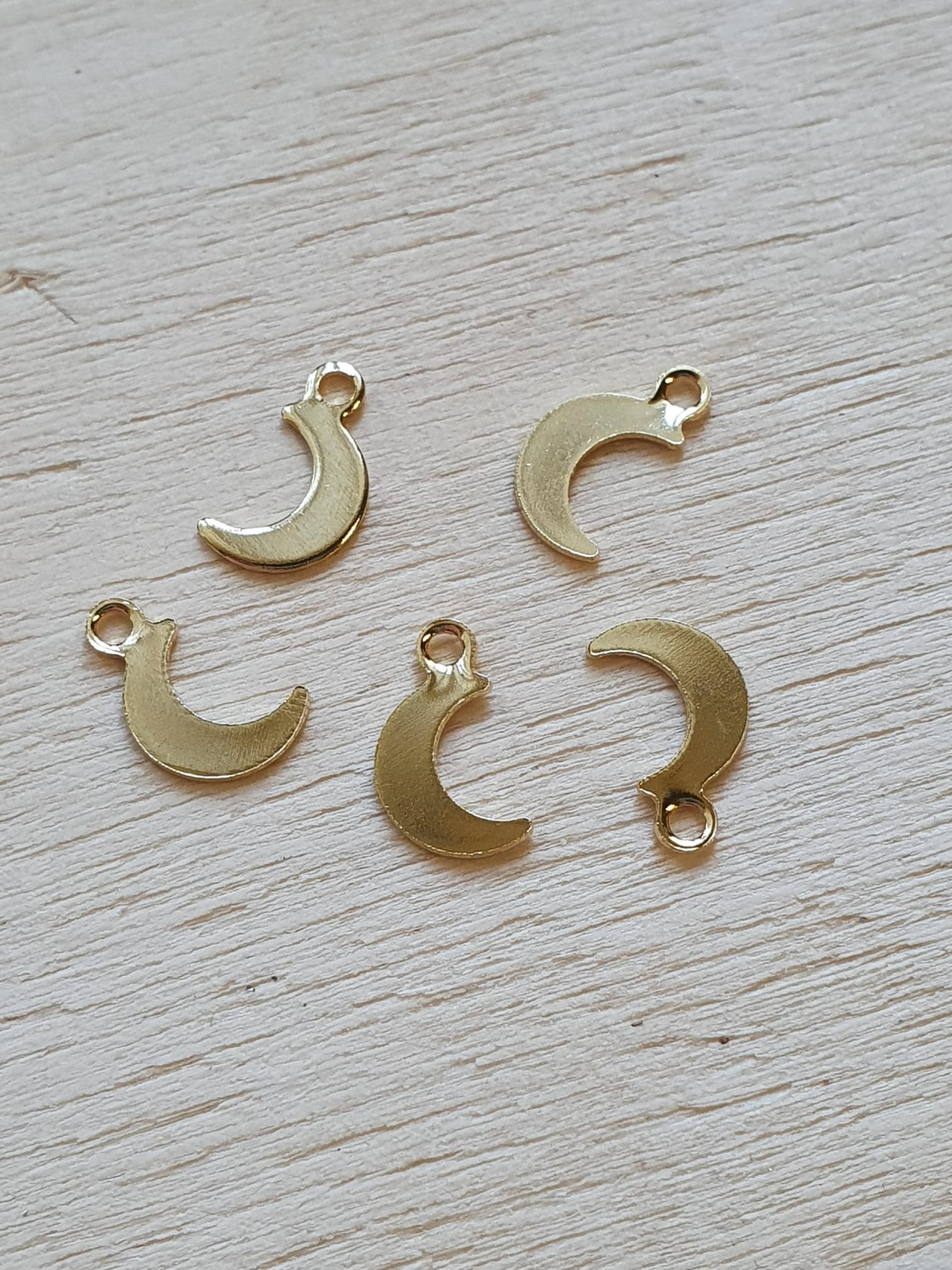 Bedel, Mini Maan - Gold-plated RVS