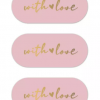 Stickers - With Love, Pink&Gold