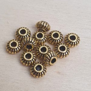 Metalen Kraal - Antiek Goud