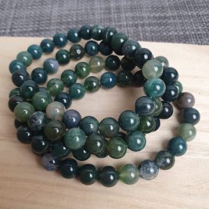 Edelsteen Armband - Moss Agaat, 8mm