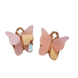 Bedel, Vlinder Goud-kleurig - Abstract Paint Salmon