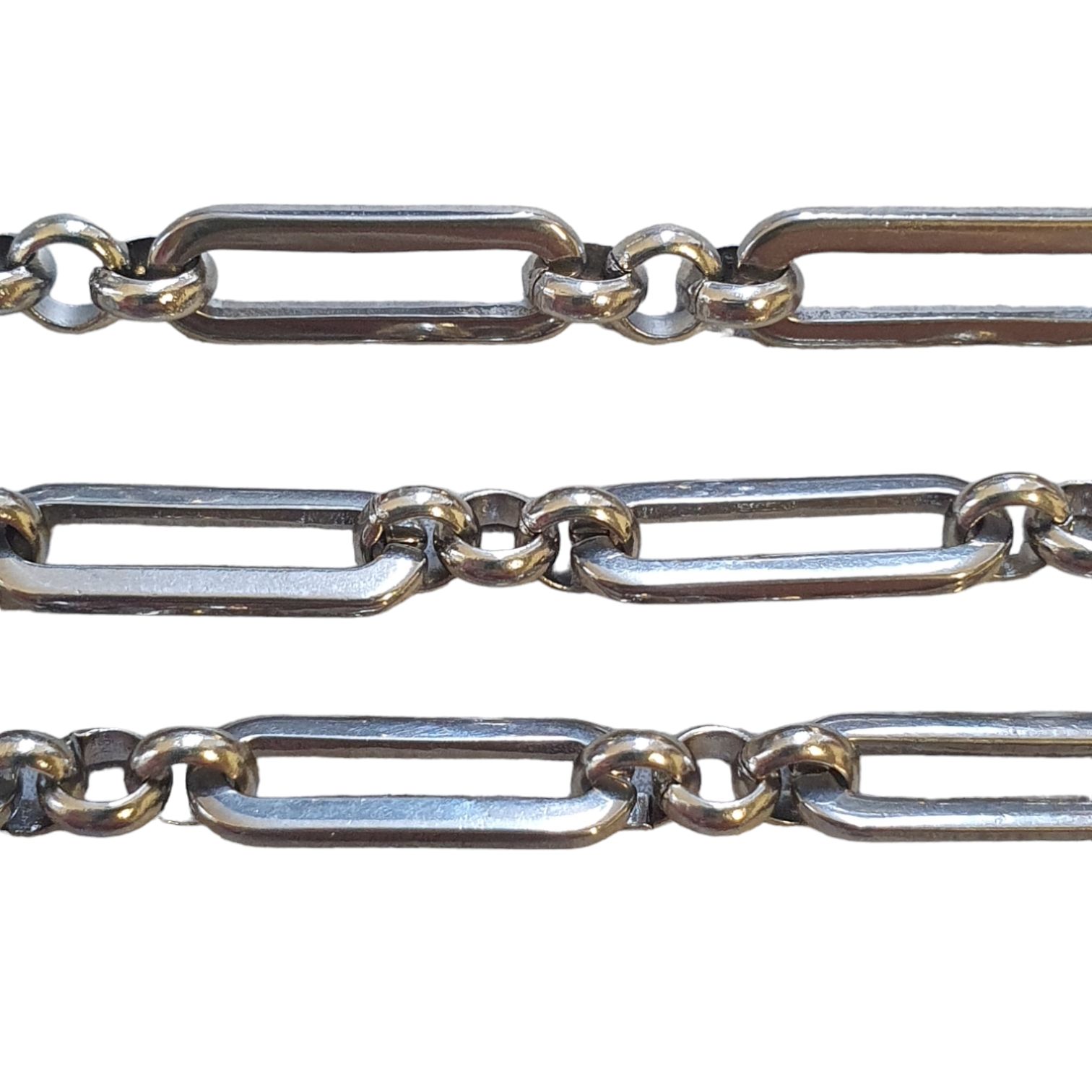 Ketting Figaro, 13X4,5X1mm - RVS