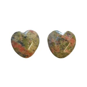 Natuursteen, Faceted Heart - Unakiet