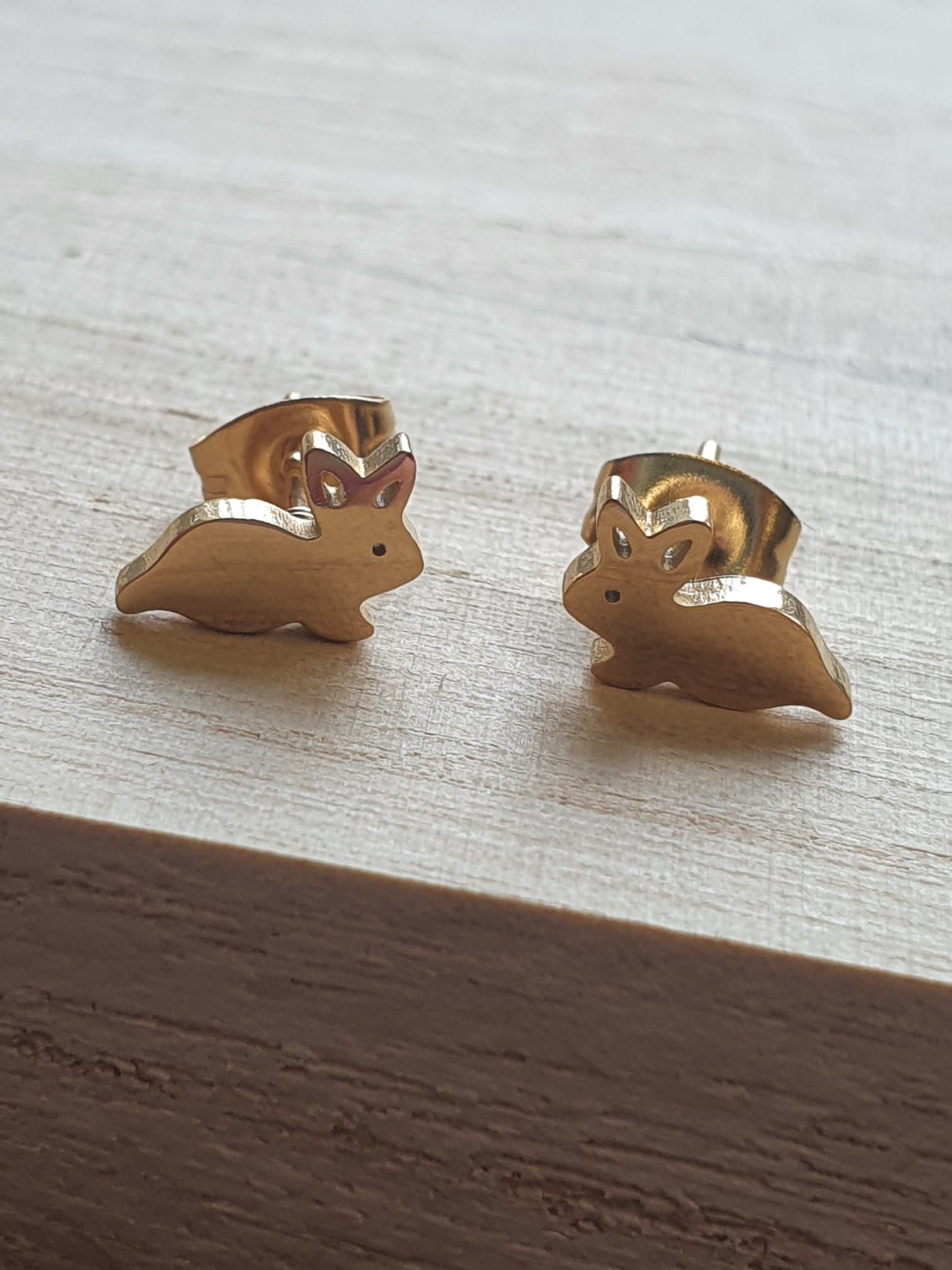 RVS, Oorsteker - Bunny GOLD