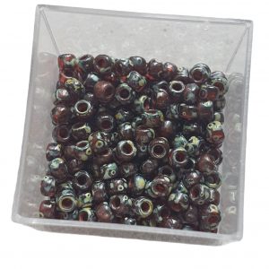 Miyuki Rocailles 8/0 - Picasso Red Brown