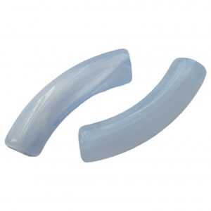 Curved Tube - Imitatie Gemstone, Blue