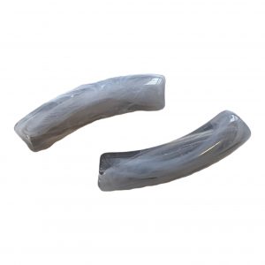 Curved Tube - Imitatie Gemstone, Dark Grey