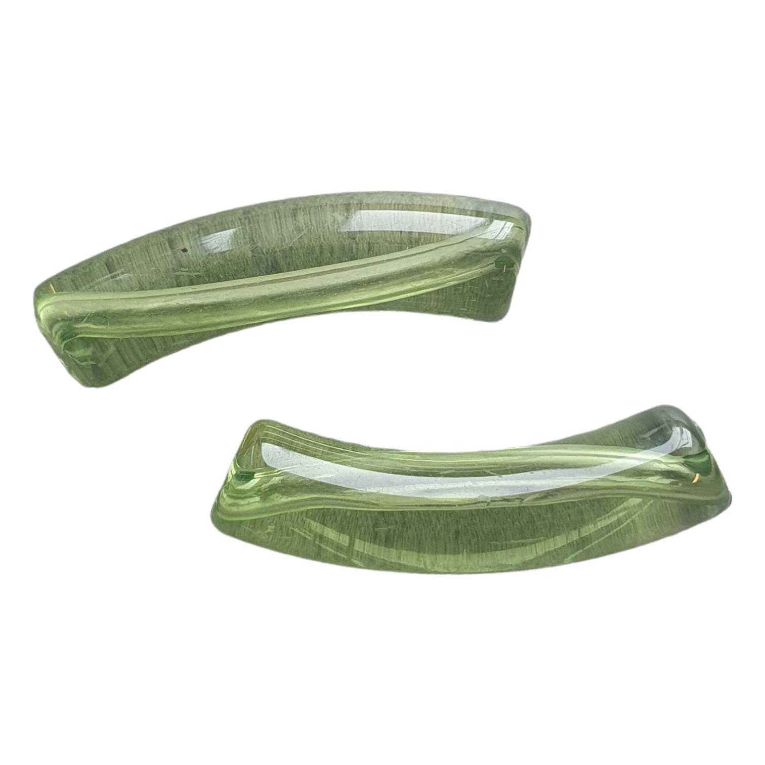 Curved Tube - Transparant, Dark Green