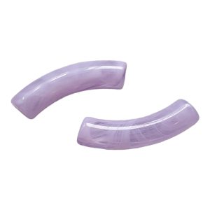 Curved Tube - Imitatie Gemstone, Violet *rozer dan op de foto