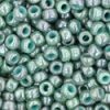 Toho, 11/0 - Marbled Opaque Turquoise/Blue