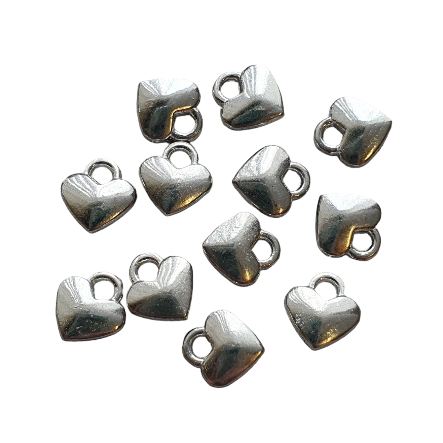 Metalen Bedel, Zilver-kleurig - Hartje