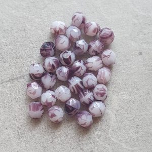FirePolish - Opaque White/Amethyst Swirl