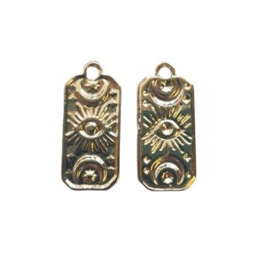 Bedel, Goud-kleurig - Ovaal Eye & Moon