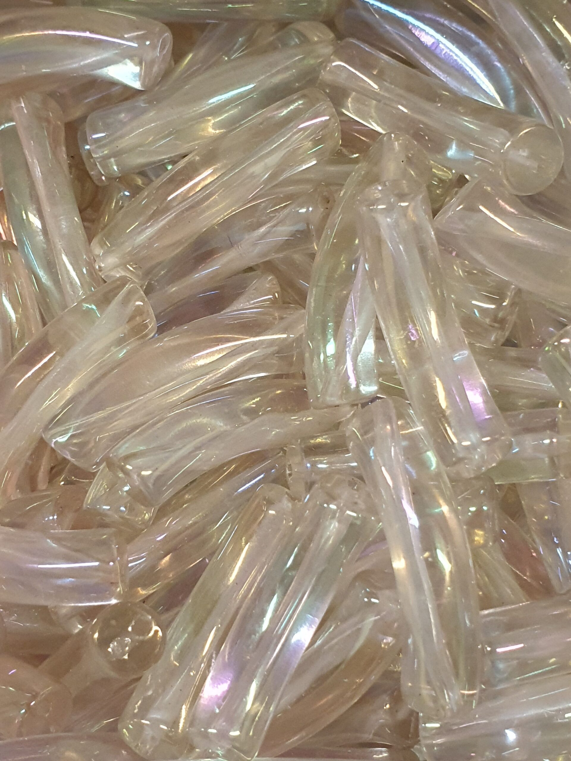 Curved Tube - Rainbow Plated, Ivory - Afbeelding 2