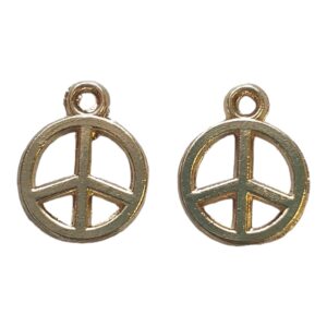 Bedel, Goud-kleurig - Peace Sign