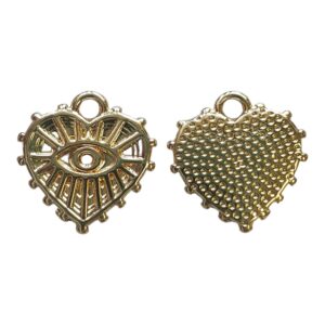 Bedel, Goud-kleurig - Evil Eye Heart
