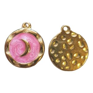RVS - Gold - Enamel with Moon, Pink