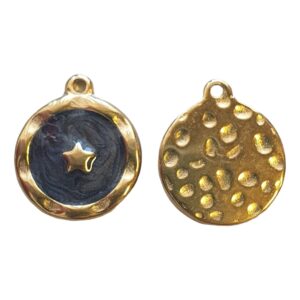 RVS - Gold - Enamel with Star, Black
