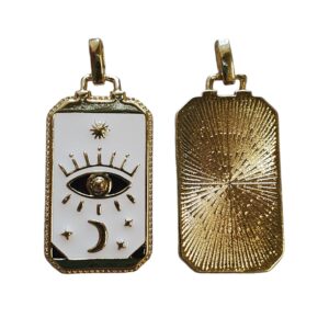 Bedel Enamel, Rechthoek Oog - White