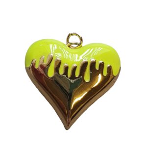 Bedel Enamel, Drip Heart - Neon Yellow