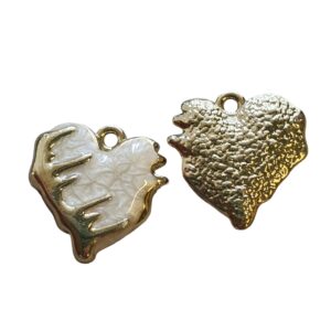 Bedel Enamel, Drip Heart - Pearl White