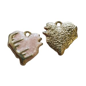 Bedel Enamel, Drip Heart - Pearl Pink