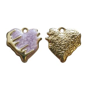 Bedel Enamel, Drip Heart - Pearl Lilac