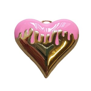 Bedel Enamel, Drip Heart - Neon Pink
